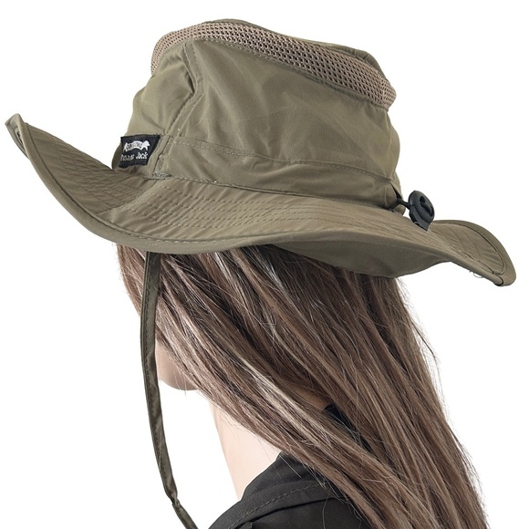 Panama Jack Wide Brim Boonie Hat Utility Fishing Safari UVF Protection Khaki - Picture 6 of 10
